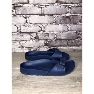 Birkenstock Arizona Essentials EVA Blue Foam Casual Slides Sandals Women Sz 38EU
